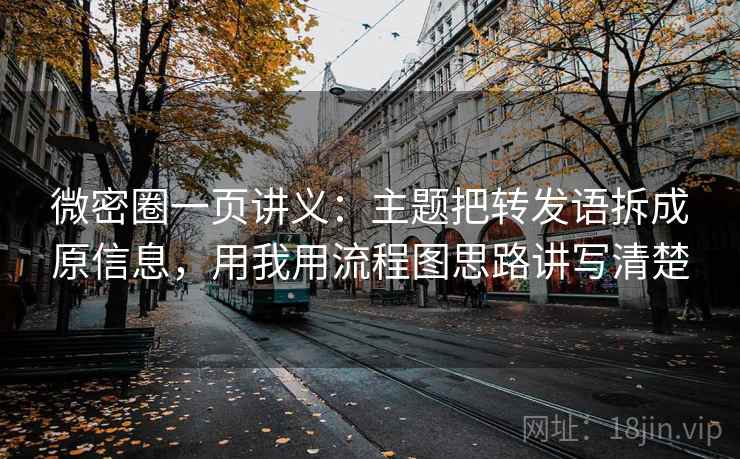 微密圈一页讲义：主题把转发语拆成原信息，用我用流程图思路讲写清楚